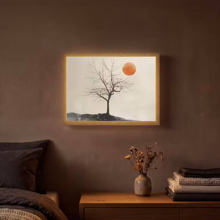 Lightbox - Wandlamp - Boom - Zon - Modern - Landschap — 3