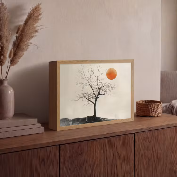Lightbox - Wandlamp - Boom - Zon - Modern - Landschap — 4