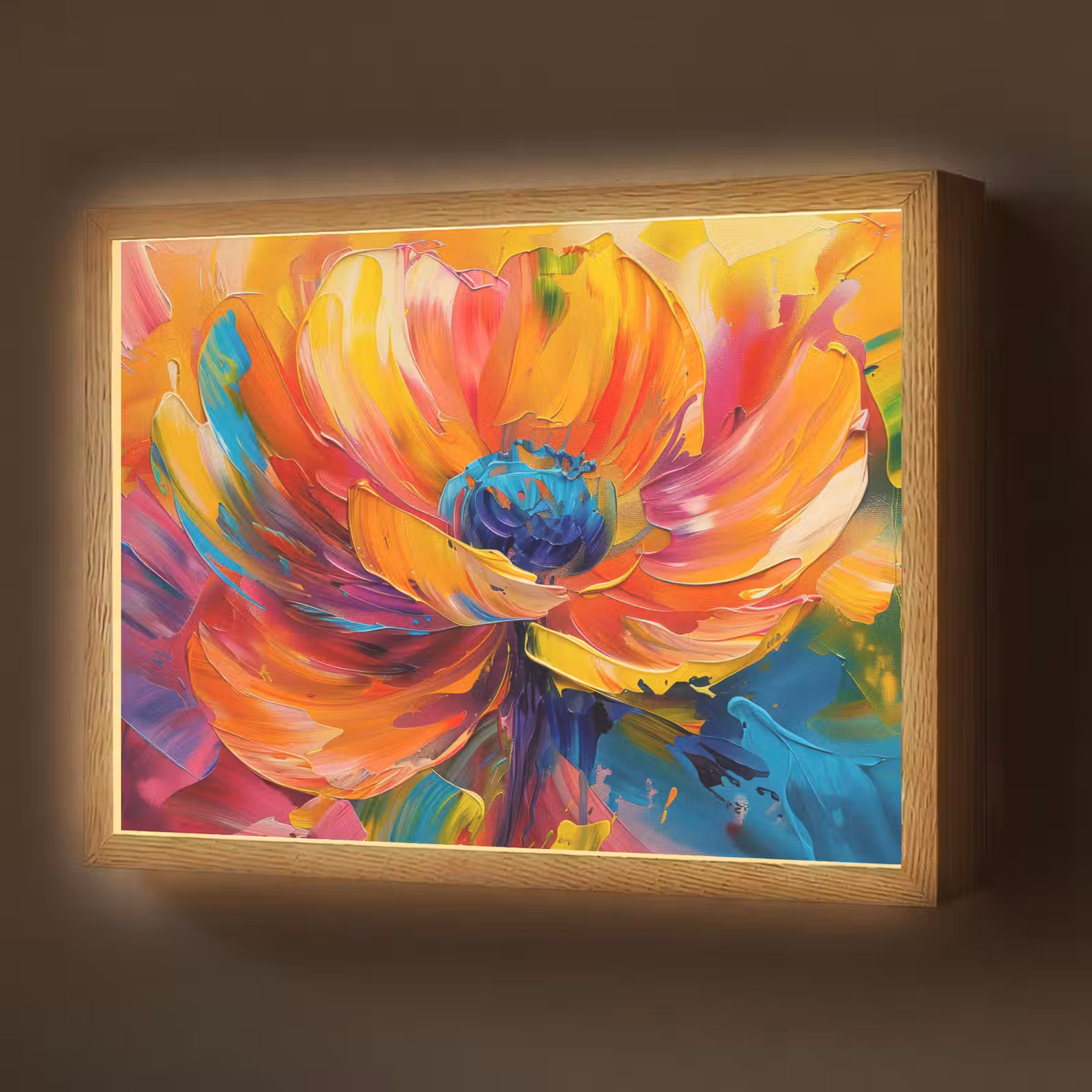 Lightbox - Wandlamp - Bloem - Verflook - Modern - Abstract - Kleuren — 1