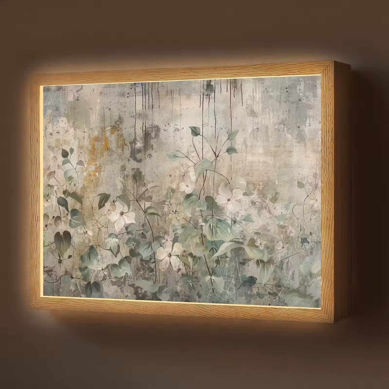 Lightbox - Wandlamp - Bloemen - Bladeren - Abstract - Modern — 1