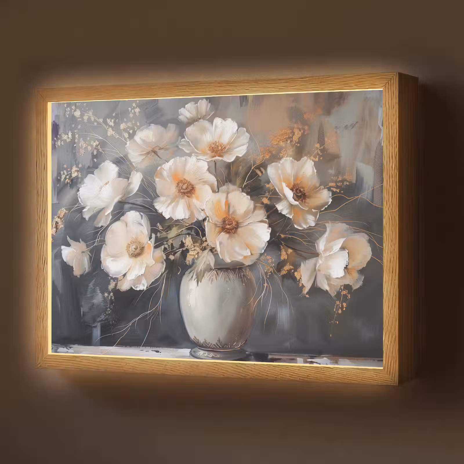 Lightbox - Wandlamp - Bloemen - Wit - Vaas - Modern — 1