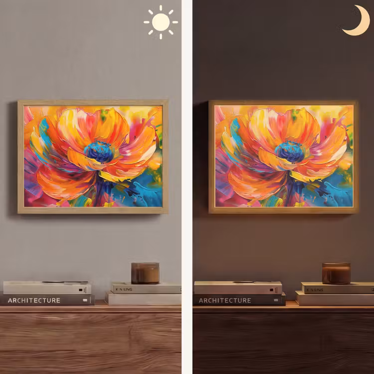Lightbox - Wandlamp - Bloem - Verflook - Modern - Abstract - Kleuren — 6