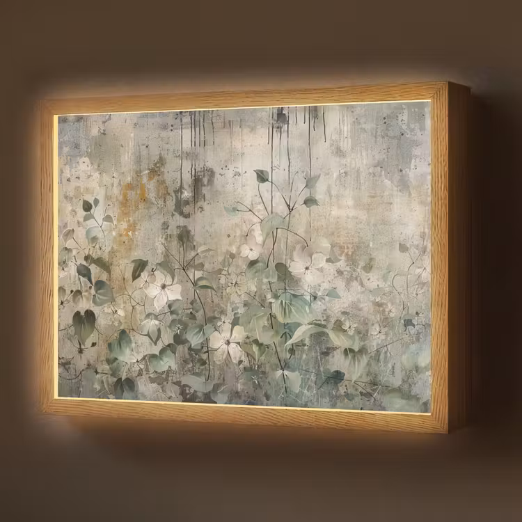Lightbox - Wandlamp - Bloemen - Bladeren - Abstract - Modern — 1