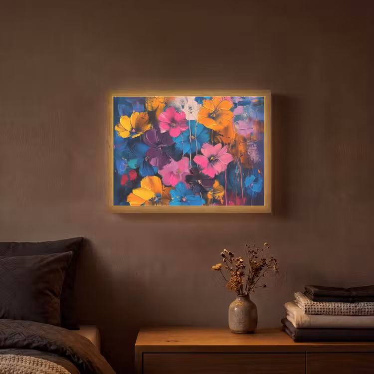 Lightbox - Wandlamp - Bloemen - Kleurrijk - Abstract - Modern — 3
