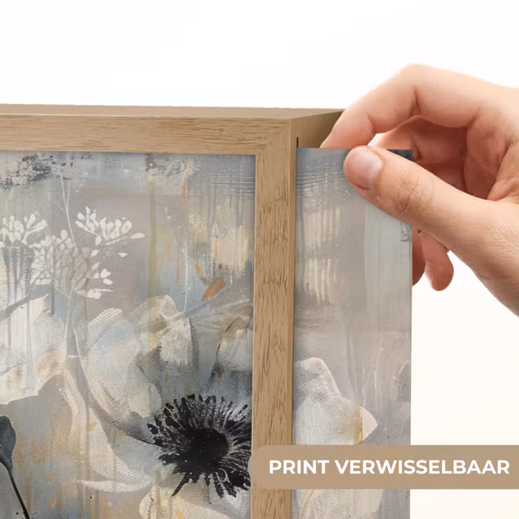 Lightbox - Wandlamp - Bloemen - Planten - Grijs - Abstract — 5