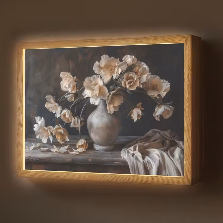 Lightbox - Wandlamp - Bloemen - Vaas - Kunst - Stilleven — 1
