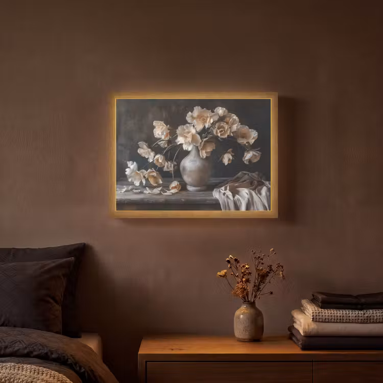 Lightbox - Wandlamp - Bloemen - Vaas - Kunst - Stilleven — 3