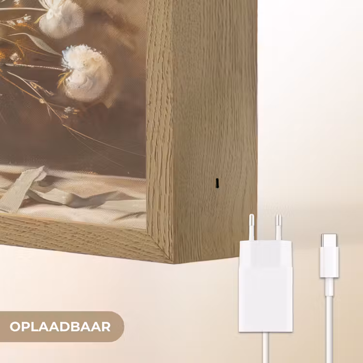 Lightbox - Wandlamp - Bloemen - Vaas - Stilleven - Beige — 7