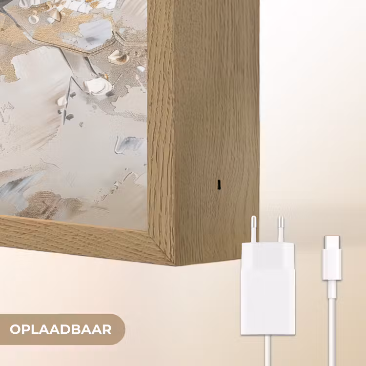 Lightbox - Wandlamp - Bloemen - Wit - Goud - Beige - Luxe — 7