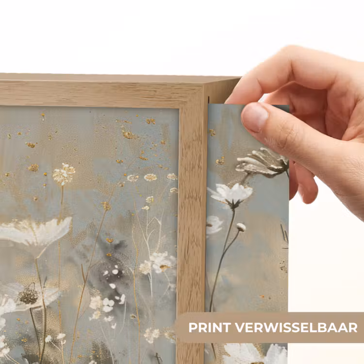 Lightbox - Wandlamp - Bloemen - Wit - Natuur - Grijs - Modern — 5