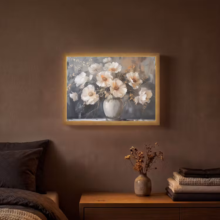 Lightbox - Wandlamp - Bloemen - Wit - Vaas - Modern — 3