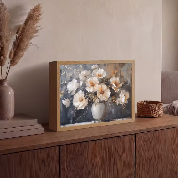 Lightbox - Wandlamp - Bloemen - Wit - Vaas - Modern — 4