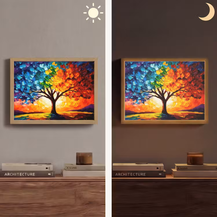 Lightbox - Wandlamp - Boom - Kunst - Natuur - Zonsondergang — 6