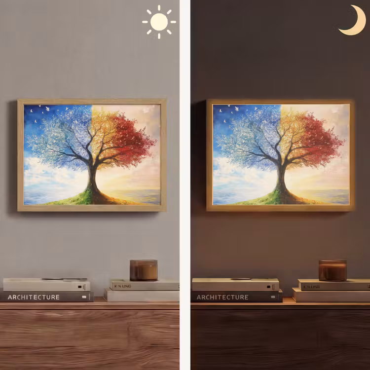 Lightbox - Wandlamp - Boom - Kunst - Seizoenen - Herfst — 6