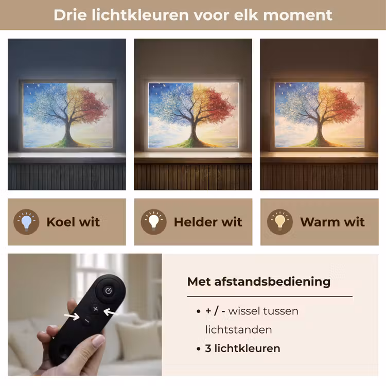 Lightbox - Wandlamp - Boom - Kunst - Seizoenen - Herfst — 8