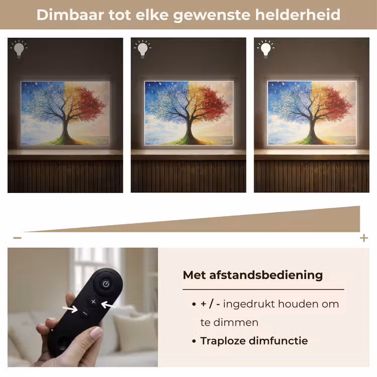 Lightbox - Wandlamp - Boom - Kunst - Seizoenen - Herfst — 9