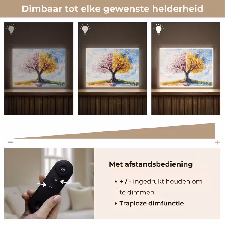 Lightbox - Wandlamp - Boom - Kunst - Seizoenen - Lente - Herfst — 9