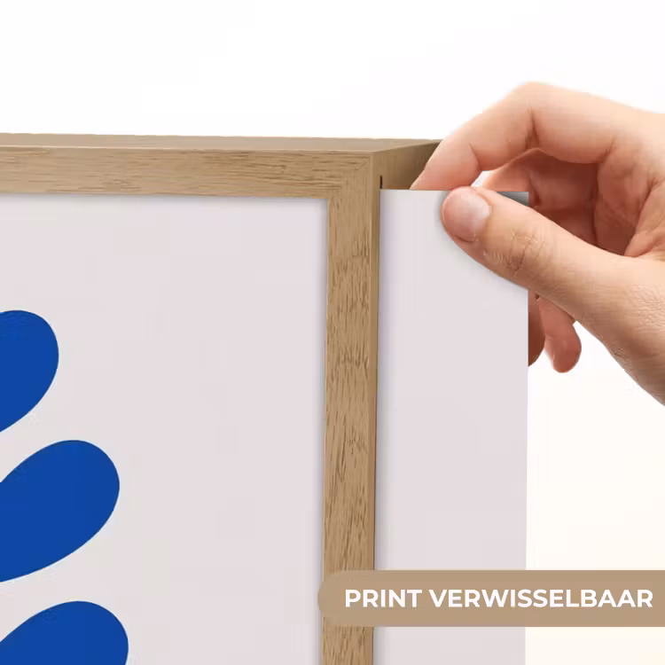 Lightbox - Wandlamp - Abstract - Blad - Blauw - Rechthoeken — 5