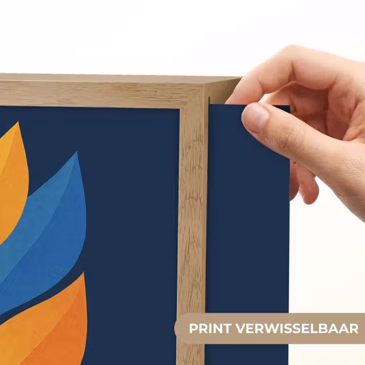 Lightbox - Wandlamp - Abstract - Bladeren - Blauw — 5