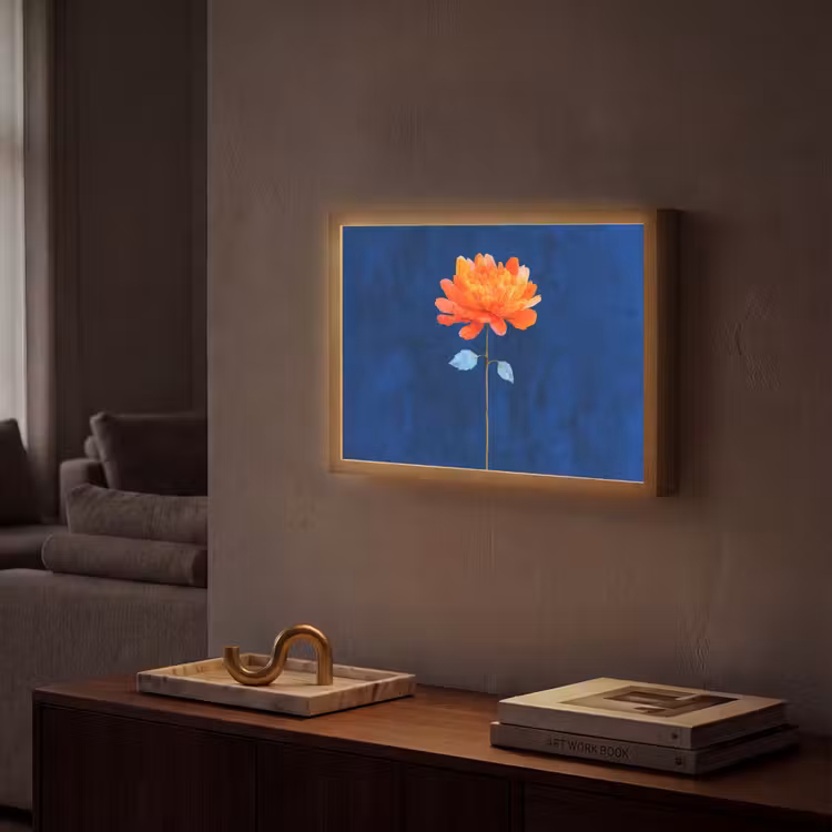 Lightbox - Wandlamp - Bloem - Oranje - Bladeren — 2