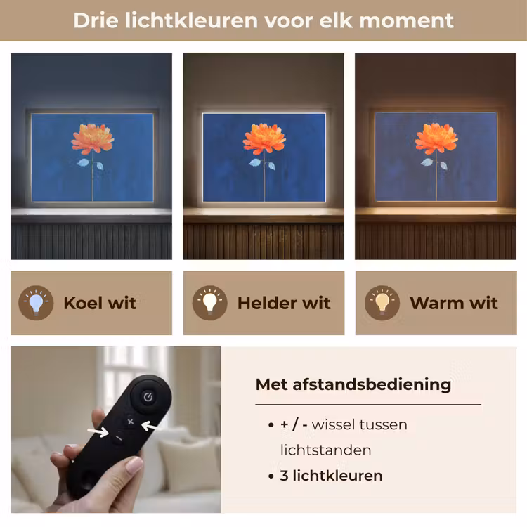 Lightbox - Wandlamp - Bloem - Oranje - Bladeren — 8