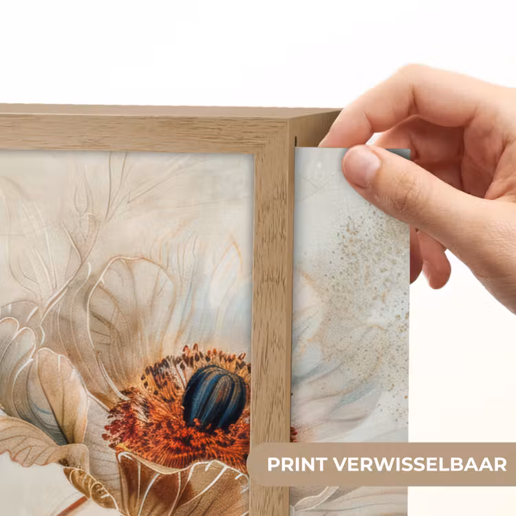Lightbox - Wandlamp - Bloemen - Beige - Modern - Illustratie — 5
