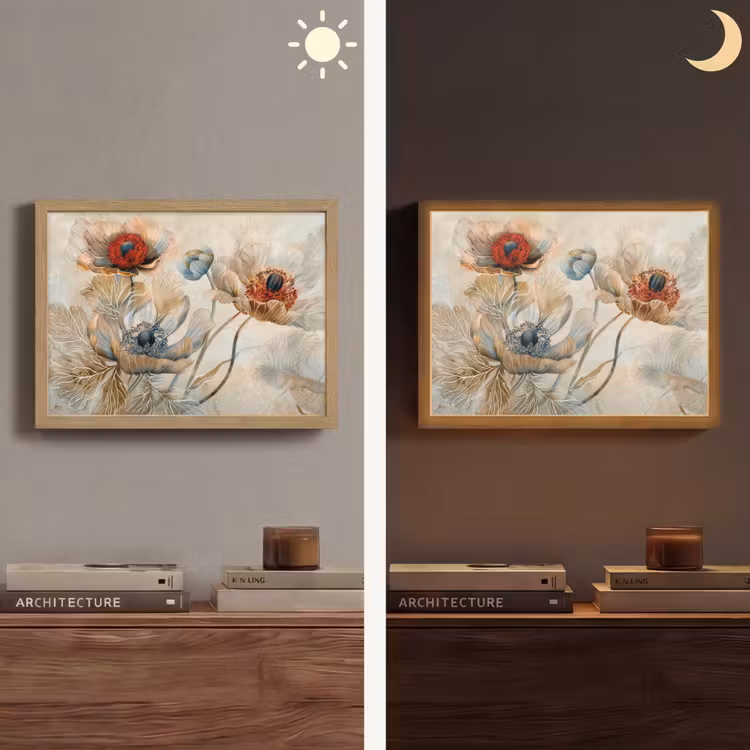 Lightbox - Wandlamp - Bloemen - Beige - Modern - Illustratie — 6