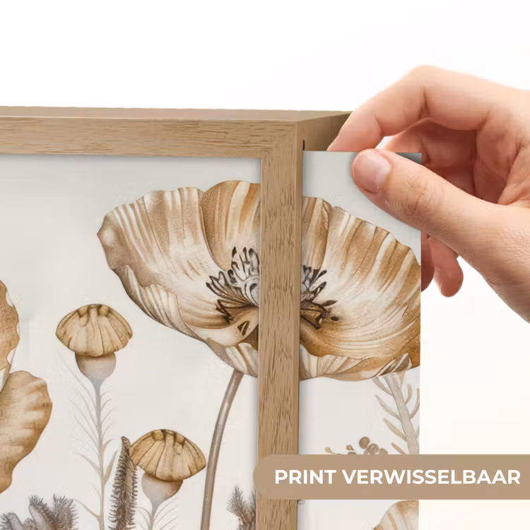 Lightbox - Wandlamp - Bloemen - Beige - Natuur - Illustratie — 5