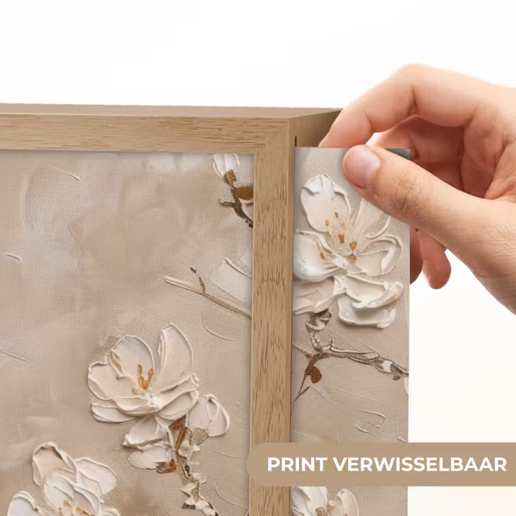 Lightbox - Wandlamp - Bloemen - Modern - Beige - Wit - Bloesem — 5