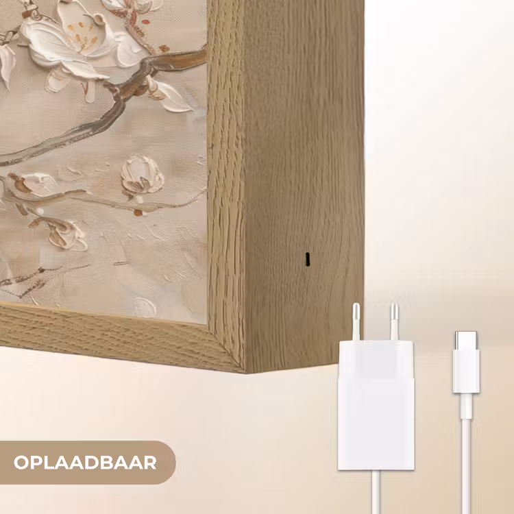 Lightbox - Wandlamp - Bloemen - Modern - Beige - Wit - Bloesem — 7