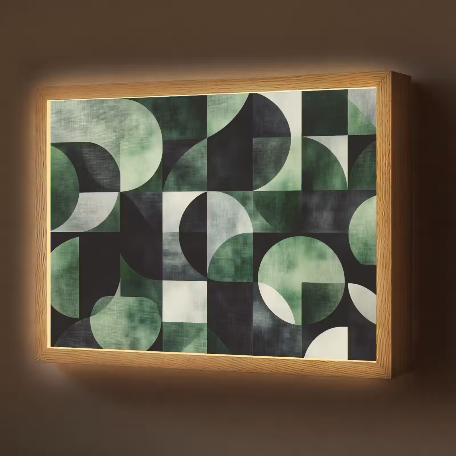 Lightbox - Wandlamp - Abstract - Groen - Vormen — 1