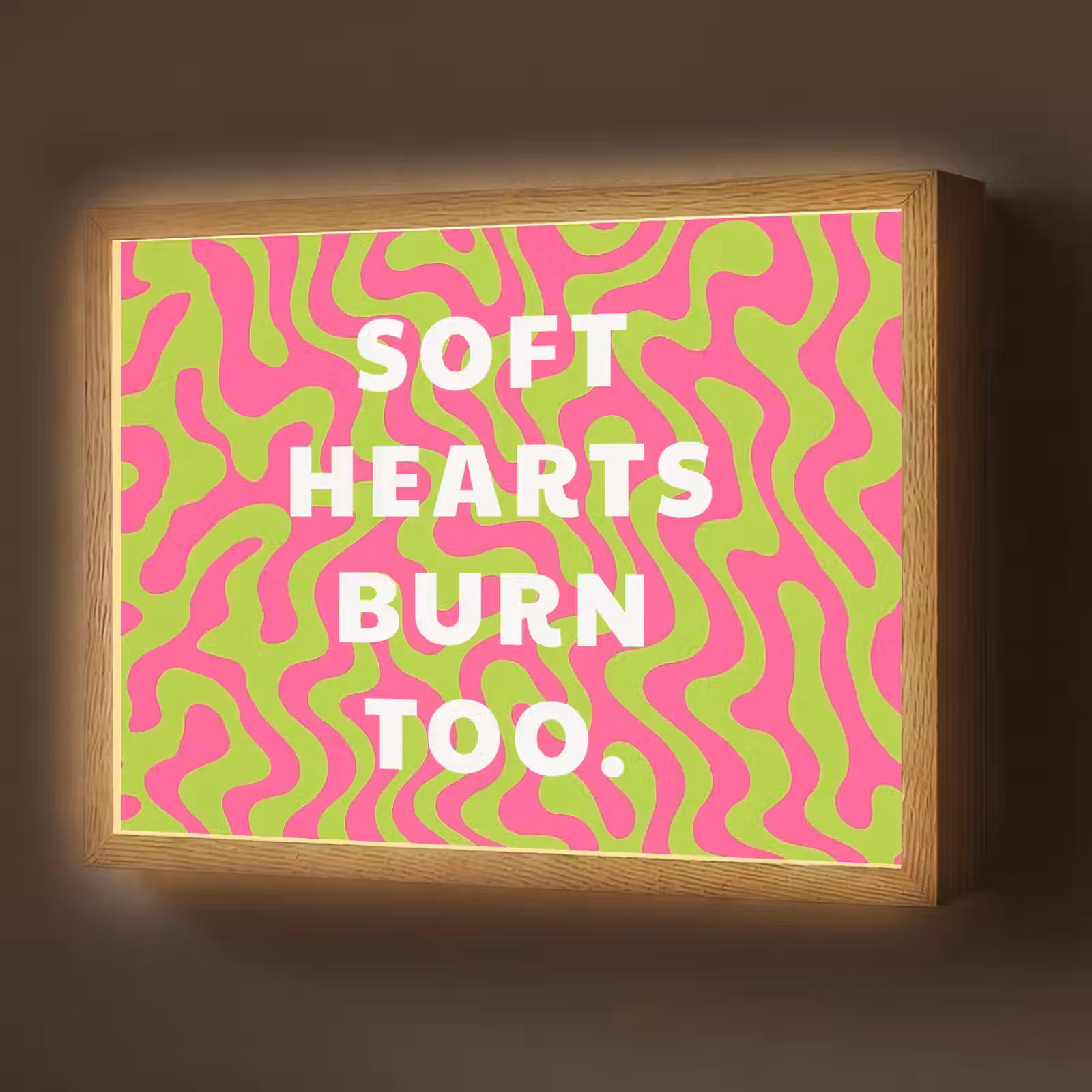 Lightbox - Wandlamp - Abstract - Quote - Centraal - Roze — 1