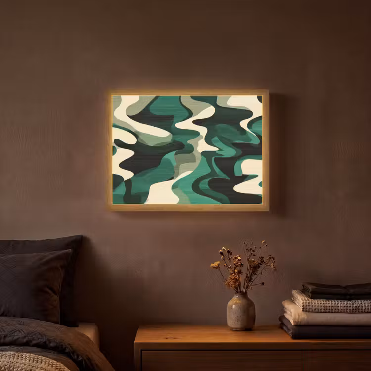 Lightbox - Wandlamp - Abstract - Camouflage - Groen — 3