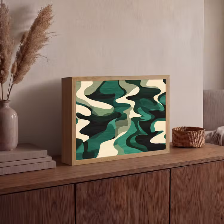 Lightbox - Wandlamp - Abstract - Camouflage - Groen — 4