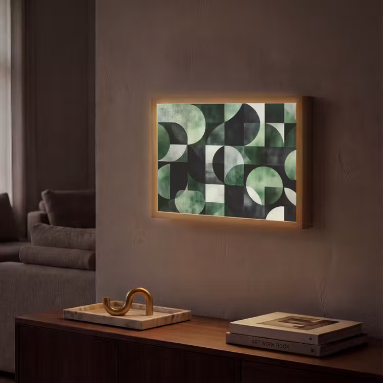 Lightbox - Wandlamp - Abstract - Groen - Vormen — 2
