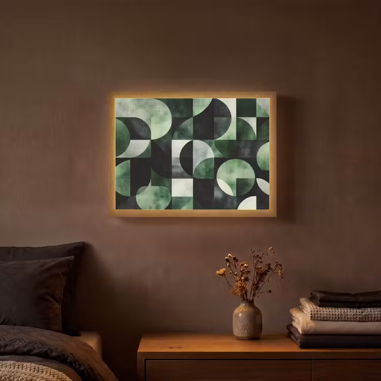 Lightbox - Wandlamp - Abstract - Groen - Vormen — 3