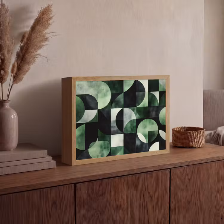 Lightbox - Wandlamp - Abstract - Groen - Vormen — 4