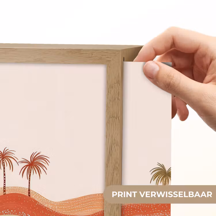 Lightbox - Wandlamp - Abstract landschap - Palmbomen - Kleurrijk — 5