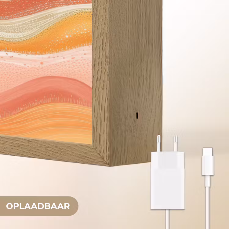 Lightbox - Wandlamp - Abstract landschap - Palmbomen - Kleurrijk — 7