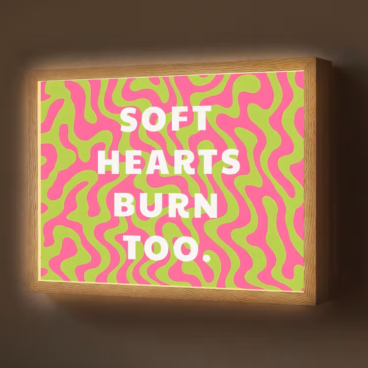 Lightbox - Wandlamp - Abstract - Quote - Centraal - Roze — 1