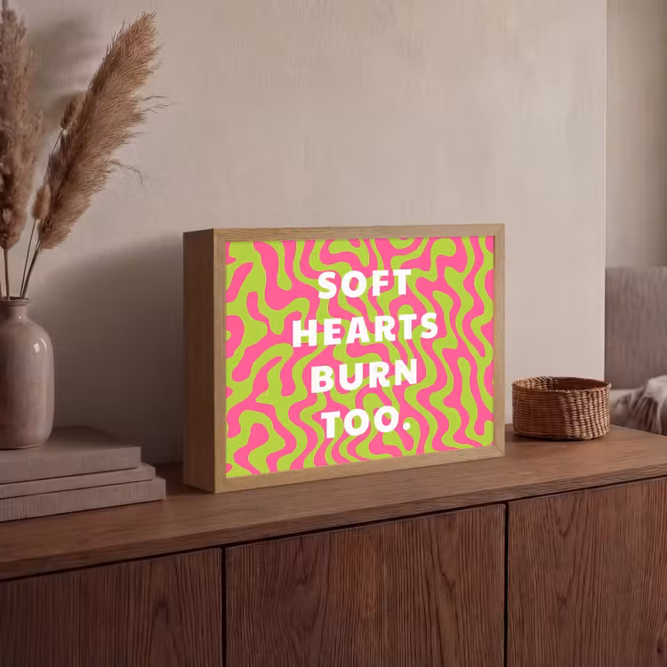 Lightbox - Wandlamp - Abstract - Quote - Centraal - Roze — 4