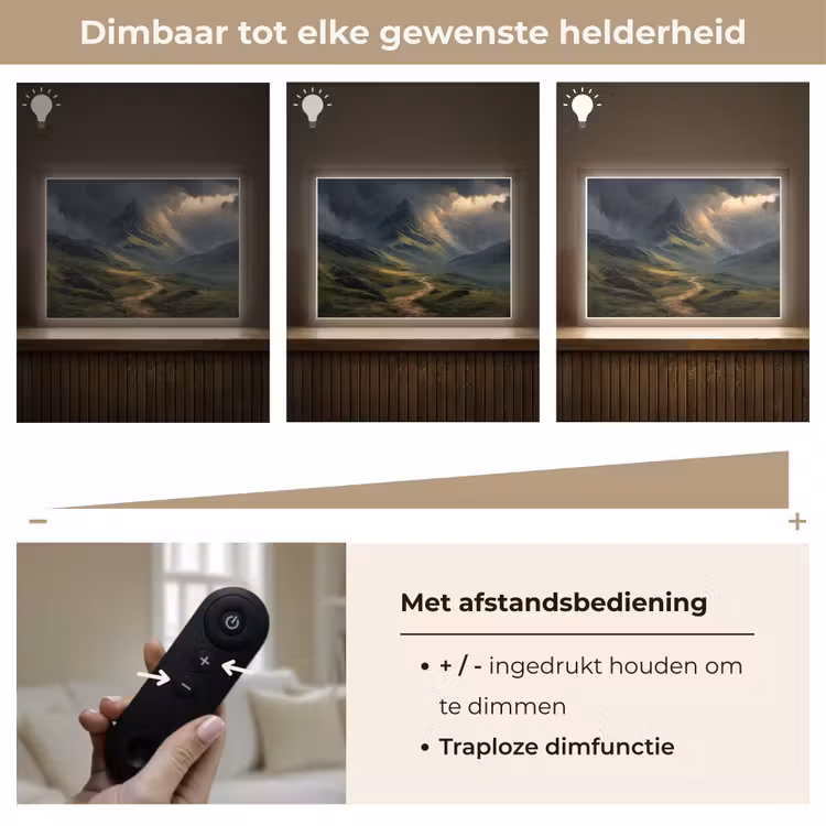 Lightbox - Wandlamp - Bergen - Kronkelpad - Groen - Wolken — 9