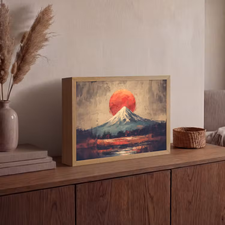 Lightbox - Wandlamp - Bergtop - Sneeuw - Zon — 4