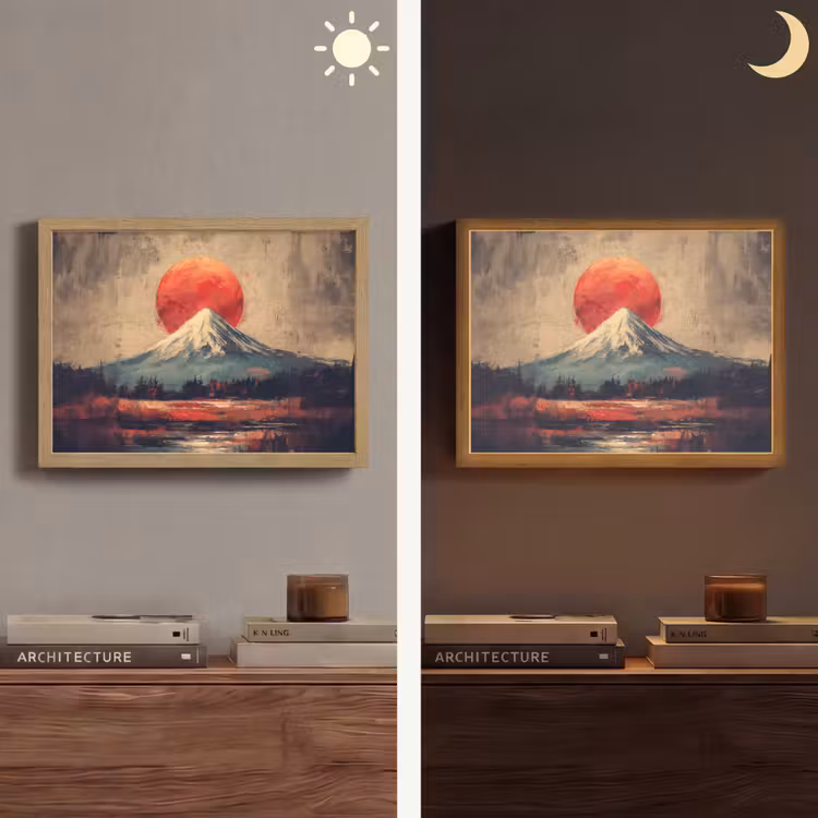 Lightbox - Wandlamp - Bergtop - Sneeuw - Zon — 6