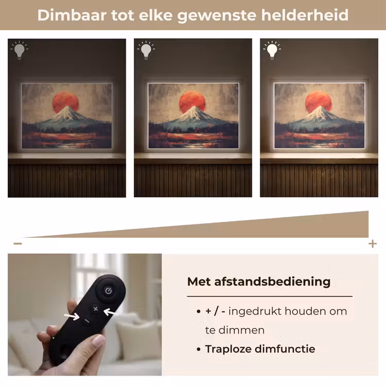 Lightbox - Wandlamp - Bergtop - Sneeuw - Zon — 9