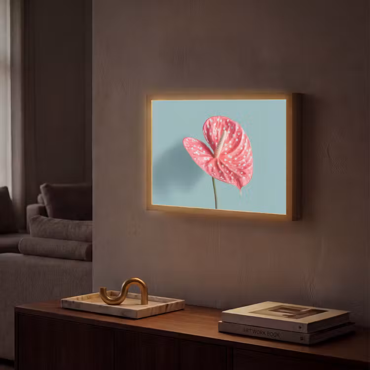 Lightbox - Wandlamp - Blad - Anthurium - Stippen - Roze — 2