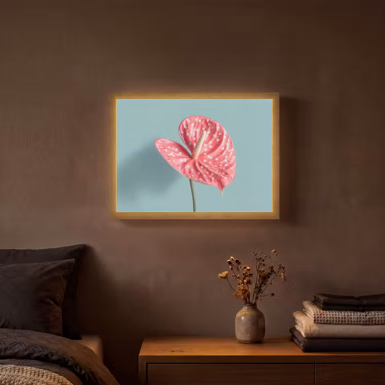 Lightbox - Wandlamp - Blad - Anthurium - Stippen - Roze — 3