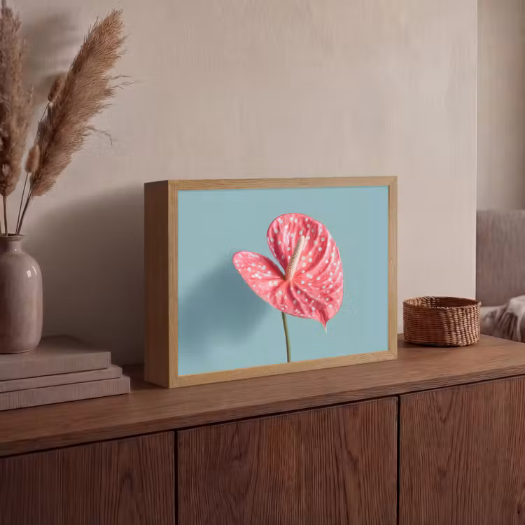 Lightbox - Wandlamp - Blad - Anthurium - Stippen - Roze — 4