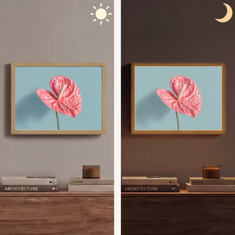 Lightbox - Wandlamp - Blad - Anthurium - Stippen - Roze — 6