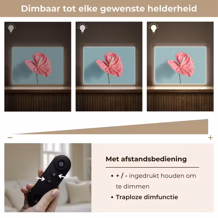Lightbox - Wandlamp - Blad - Anthurium - Stippen - Roze — 9